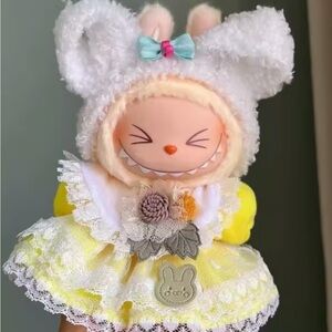 Labubu 2 piece clothing set dress with head band- doll not included